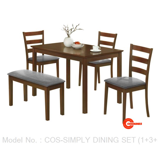 COS-SIMPLY DINING SET (1+3+1)